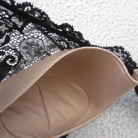 Third Love 24/7 Lace Contour Plunge Bra 34E Black Sexy Removeable Pads comfort - Picture 10 of 12